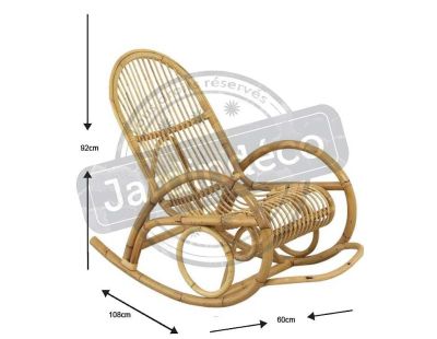 Fauteuil Rocking-chair en manau (Non écorcé)
