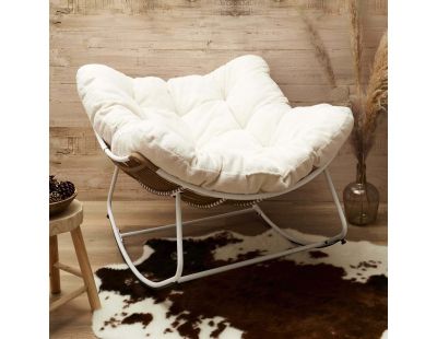 Fauteuil assise en tissu bouclette Odin
