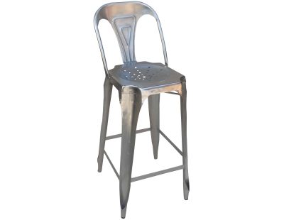 Fauteuil de bar vintage en métal (Aluminium)