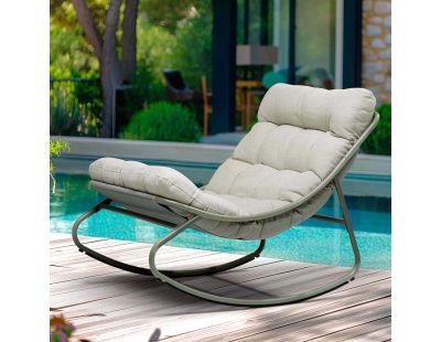 Fauteuil à bascule avec coussin rembourré Relax