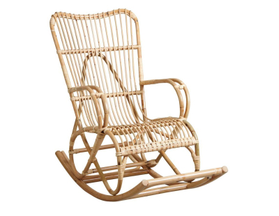 Fauteuil à bascule en manau naturel