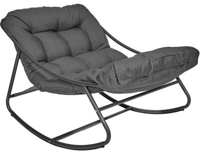 Fauteuil à bascule en métal Tenerife (Gris anthracite)