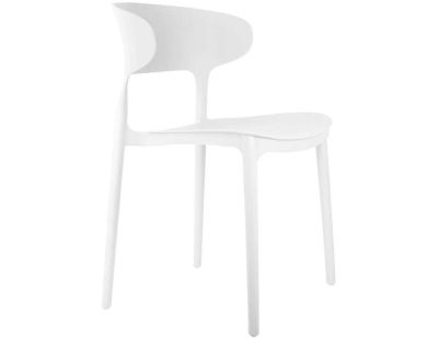 Fauteuil coloré en polypropylène Fain (Blanc)