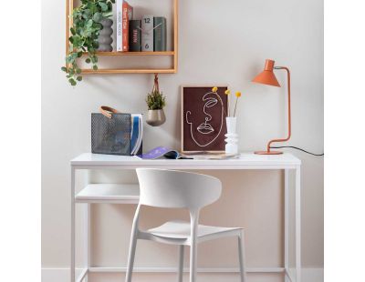 Fauteuil coloré en polypropylène Fain (Blanc)