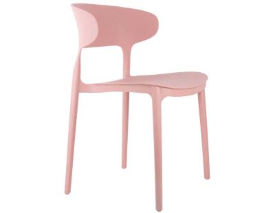 Fauteuil coloré en polypropylène Fain (Rose pâle)