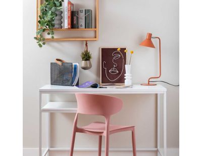 Fauteuil coloré en polypropylène Fain (Rose pâle)