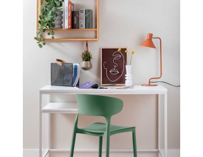 Fauteuil coloré en polypropylène Fain (Vert foncé)