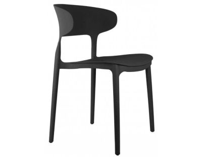 Fauteuil coloré en polypropylène Fain (Noir)