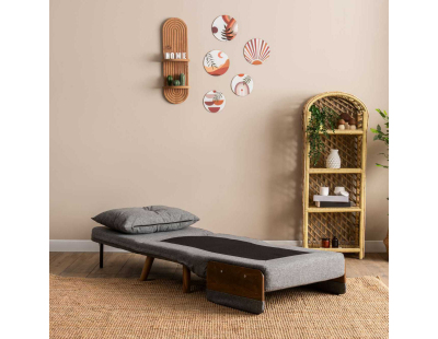 Fauteuil convertible Cosmo Single (Gris clair)