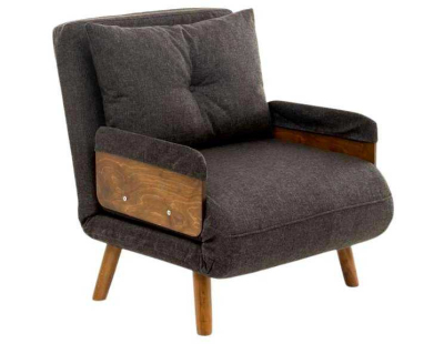 Fauteuil convertible Cosmo Single (Gris foncé)