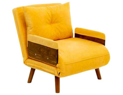 Fauteuil convertible Cosmo Single (Jaune)
