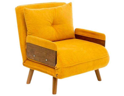 Fauteuil convertible Cosmo Single (Jaune moutarde)