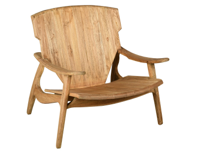 Fauteuil design en teck naturel Brazil