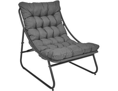 Fauteuil détente de jardin en métal Dolce vita (Gris)