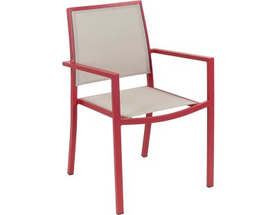 Fauteuil empilable en aluminium Santorin (Terracotta)