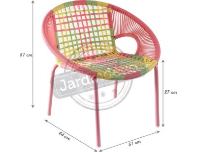 Fauteuil enfant multicolore en polyrésine
