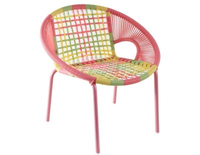 Fauteuil enfant multicolore en polyrésine