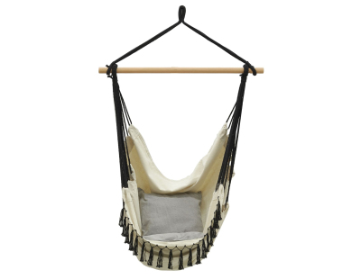 Fauteuil hamac en coton et macramé