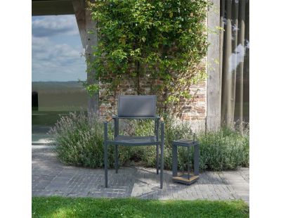 Fauteuil de jardin en aluminium et textilène renforcé Piana
