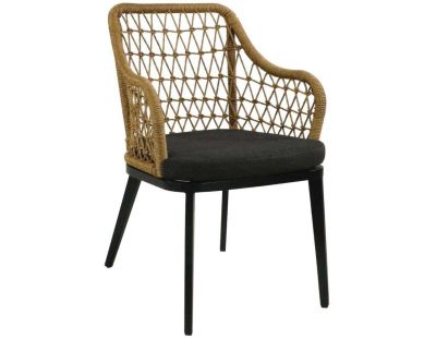 Fauteuil de jardin aluminium et tressage Milan