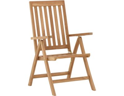 Fauteuil de jardin avec dossier 5 position en teck Kenya