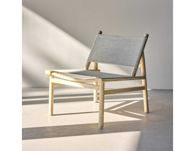 Fauteuil lounge en bois de manguier Millo