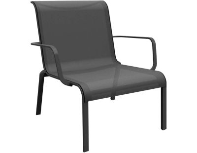 Fauteuil lounge pour l'extérieur en aluminium Cauro (Graphite, Gris )