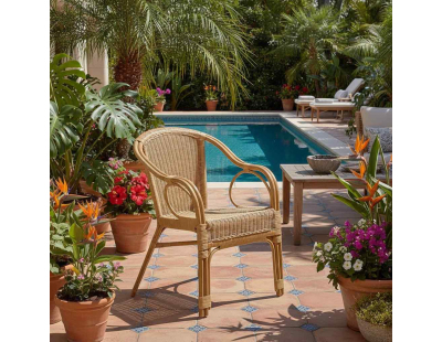 Fauteuil en moelle de rotin Eden