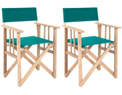 Fauteuil pliable réalisateur en eucalyptus (Vert)