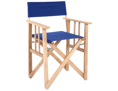 Fauteuil pliable réalisateur en eucalyptus pour enfant (Bleu)