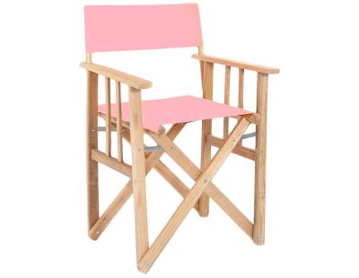 Fauteuil pliable réalisateur en eucalyptus pour enfant (Rose)