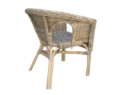 Fauteuil en poelet gris Véranda