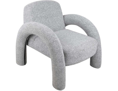 Fauteuil en polyester Brazo (Gris)