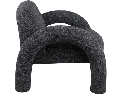 Fauteuil en polyester Brazo (Noir)