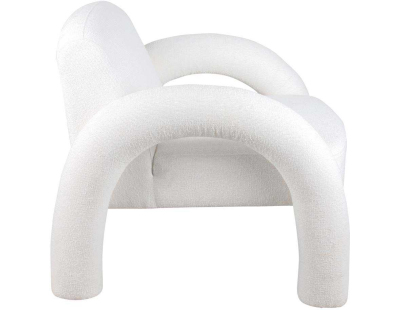Fauteuil en polyester Brazo (Blanc)