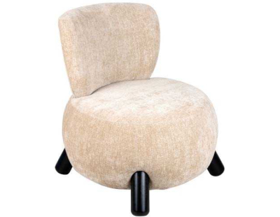Fauteuil en polyester Busto (Sable)