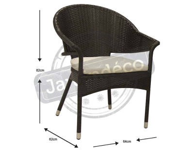 Fauteuil en polyrésine noir Lune