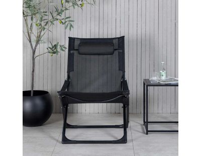 Fauteuil relax de jardin pliant Seville (Lot de 2) (Noir)