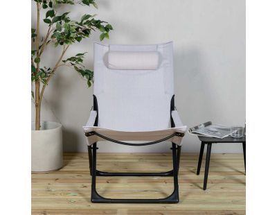 Fauteuil relax de jardin pliant Seville (Lot de 2) (Gris)