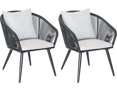 Fauteuil en résine tissée et aluminium Comores (Lot de 2)