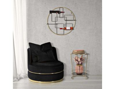 Fauteuil rond en tissu Paris 84 x 72 cm
