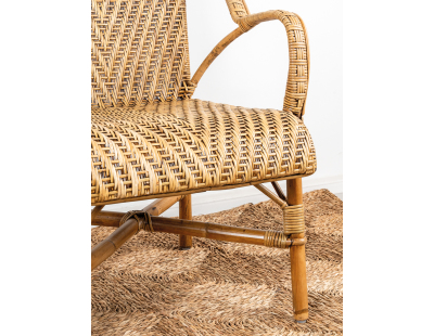 Fauteuil rotin ancien Belle époque