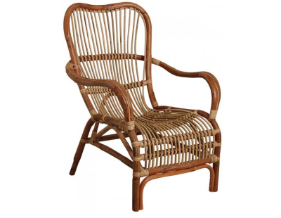 Fauteuil en rotin antique Leon