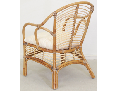 Fauteuil en rotin marron Louis