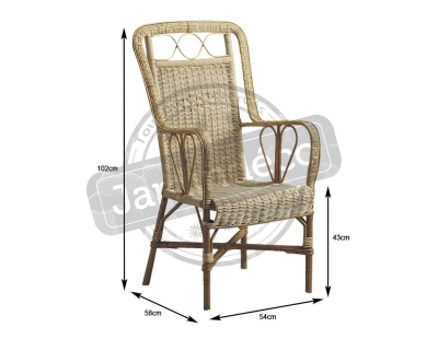 Fauteuil rotin naturel Empereur