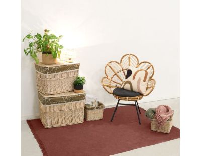 Fauteuil en rotin naturel et métal Bianca