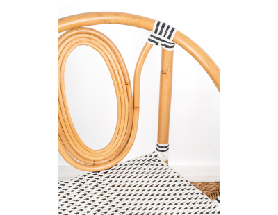 Fauteuil en rotin naturel et polyrésine Ona