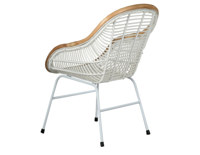 Fauteuil en rotin synthétique ajouré Luce