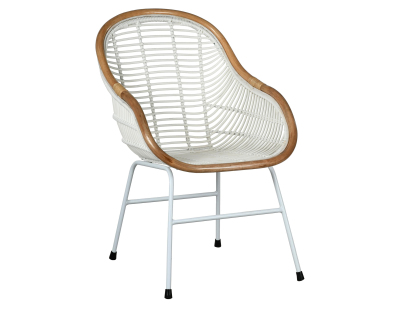 Fauteuil en rotin synthétique ajouré Luce