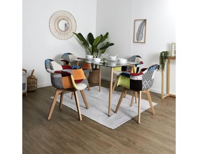 Fauteuil scandinave Patchwork (Lot de 2) (Multicolore)